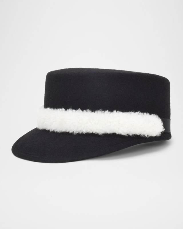 Ryan Rabbit Hair & Sheep Shearing Fur Newspaper Cap